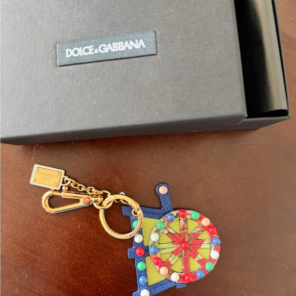 Dolce & Gabbana Ferris Wheel Multicolor Embellished Keychain